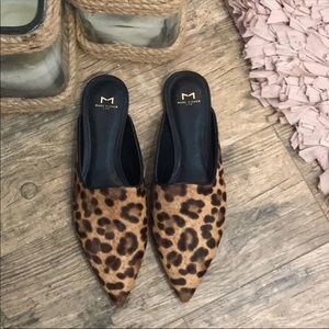 Leopard Calf Hair Loafer Mules Marc Fisher NWB